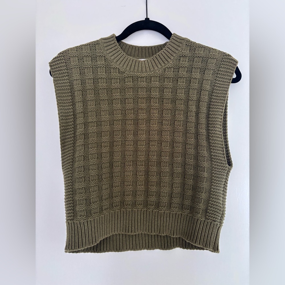 Madewell Olive Knit Sweater Vest